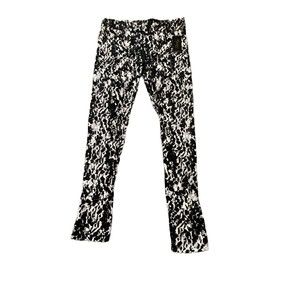 Thalia Sodi Leggings Womens Size S Black/White & Gray Geometric Print - NWT